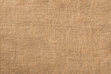 Background with texture of jute fabric close up