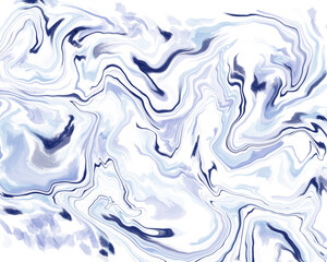 Obraz premium Blue retro water pattern fabric texture on white background