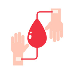 Vector drops of red blood. Blood donation Helping ideas with a blood test.