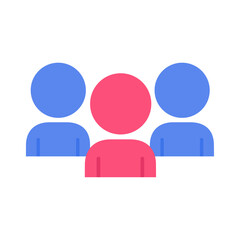 People icon. Social spacing by being at home and wearing a mask to protect against viruses.