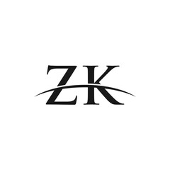 ZK initial swoosh horizon, letter logo designs vector