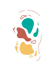 Vector elements of liquid form. Modern, fashionable, fluid, dynamic color spot shape. Vector illustration.