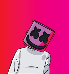 Marshmello Illustration Vector In 3 Different Styles.