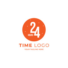 24 Twenty four hour open vector template