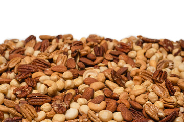 Mix of nuts as a background.