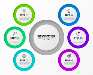 Infographic design template. Creative concept with 6 steps