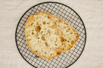 Сraft bread.  The bread background and texture with copy space