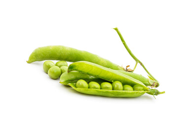 Green ripe peas.