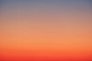 Sunset sky gradient with colors from orange to red