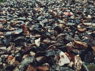 close up of a pile of pebbles