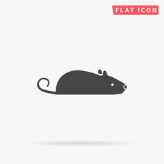 Mouse flat vector icon. Hand drawn style design illustrations