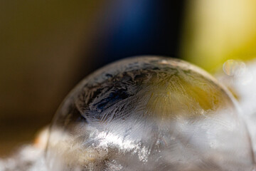 Seifenblase, gefroren, Winter, kalt,