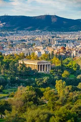 Poster Athens Aerial View Landscape © danflcreativo