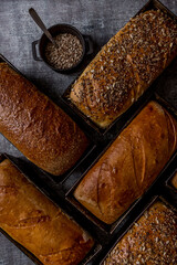 homemade bread with seeds ready to eat