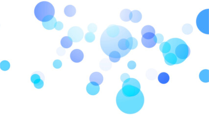 爽やかな青色の円形の背景素材(白背景)	