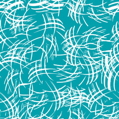 abstract seamless vector pattern chaotic curved lines of different colors on contrasting background