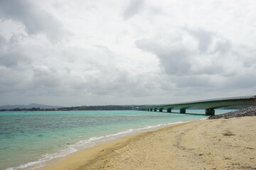 Kouri Bridge in  Kouri Island, Okinawa, Japan - 日本 沖縄 古宇利島 古宇利大橋