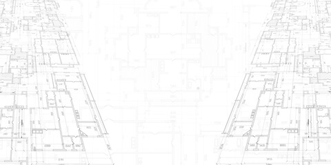 House plan project .Technical drawing background.Engineering design .Vector , illustration.