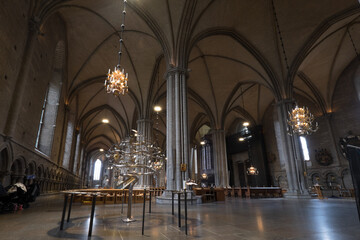 Interior of the Cathedral in Swedish town Linkoping with Tree of Life
