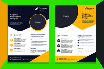 Corporate business flyer and vector template design