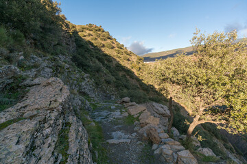 old pedestrian path in the mountain