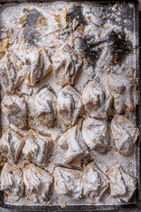 invoices with pastry chef freshly made ready to eat