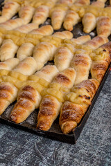 invoices with pastry chef freshly made ready to eat