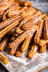 fresh churros ready to eat