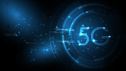 5G network wireless internet connecting, internet of things, communication network,High speed, broadband telecommunication