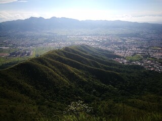 Beautiful panoramic view of the San Diego Valley, Carabobo State, Venezuela, taken from the top of the mountain.