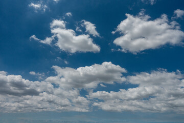 Naklejka na ściany i meble White cloud background and blue sky photo