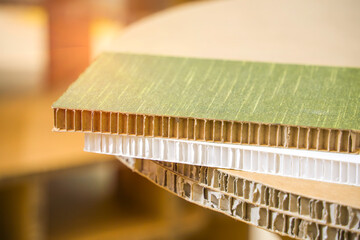 house furniture made with cardboard. Artistic product handicraft