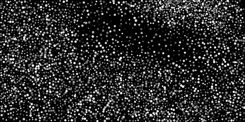 Silver confetti point on a black background. Luxury festive background. Decorative element. Element of design. Vector illustration, EPS 10.