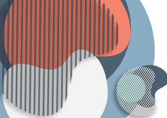 Bright geometric shapes, circle, stripes, fluid. Overlap banner template for social media. Business or technology presentation design template, brochure or flyer template. Vector