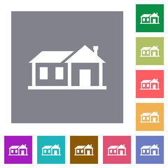 Family house square flat icons