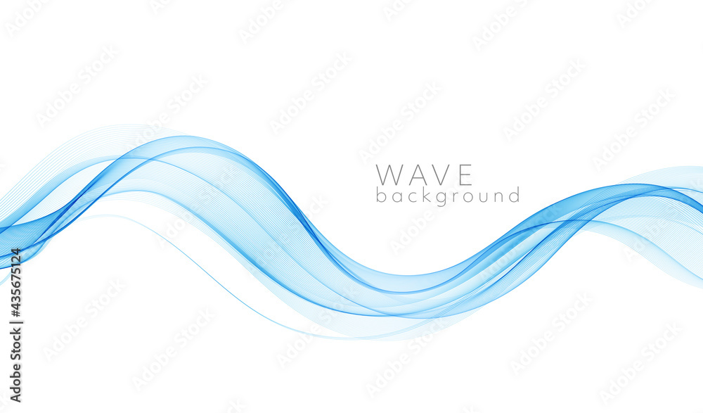 Aufkleber Vector abstract colorful flowing wave lines isolated on white background. Design element for technology, science, modern concept.