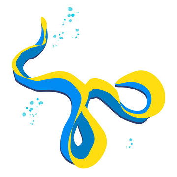 recommend clip art: Conger eel abstract flat minimalist vector clip art EPS10