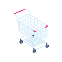 isometric cart shopping