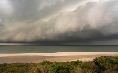 storm over the sea