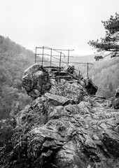 Devil's pulpit - Čertovy kazatelny - marvellous view of Račí údolí valley.	
