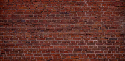 Fototapeta na wymiar texture of old grunge red brick wall background