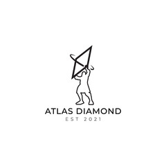 Atlas Diamond logo design illustration