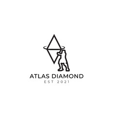 Atlas Diamond logo design illustration