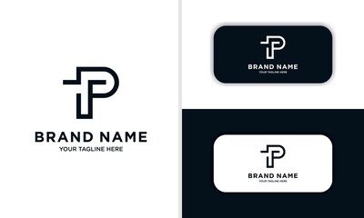 letter P ,TPF,PFT initial logo design inspiration.blank for business card. For your business. Vector sign.