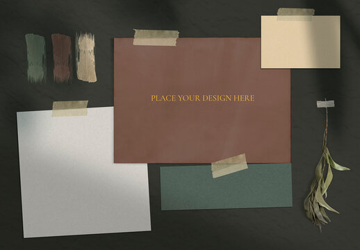 Earth Tone Paper Poster  Layout Set