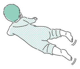 simple illustration of crawling baby