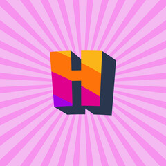  initial logo with sunbrust vector image