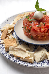 Tomato Carpaccio Salad with Mozzarella and Basil