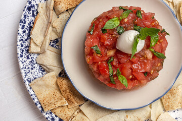 Tomato Carpaccio Salad with Mozzarella and Basil