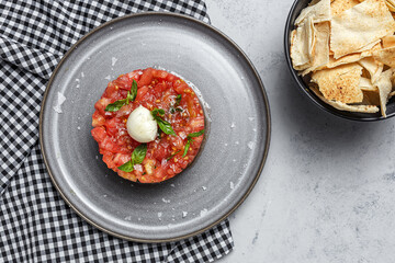 Tomato Carpaccio Salad with Mozzarella and Basil